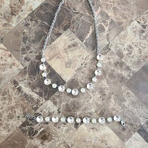 Matching necklace and bracelet set